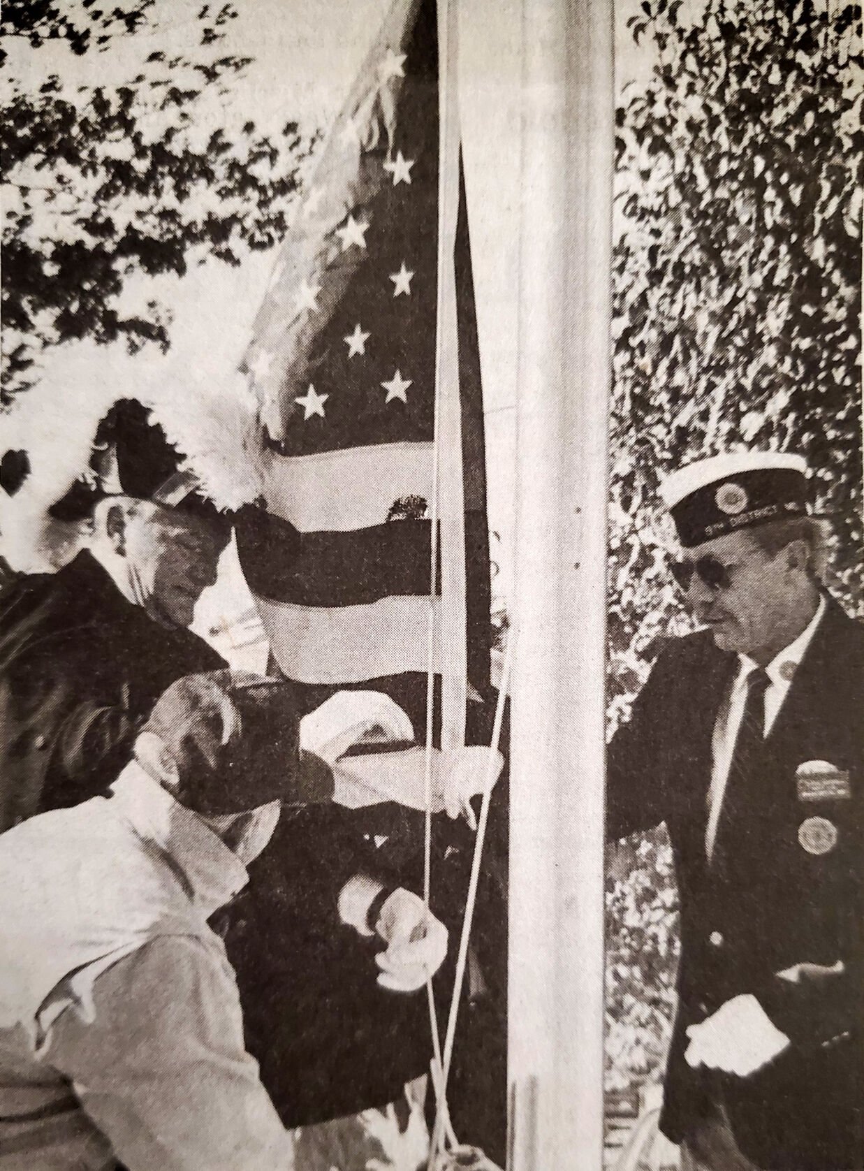 The flag is raised at Krog Park 1995